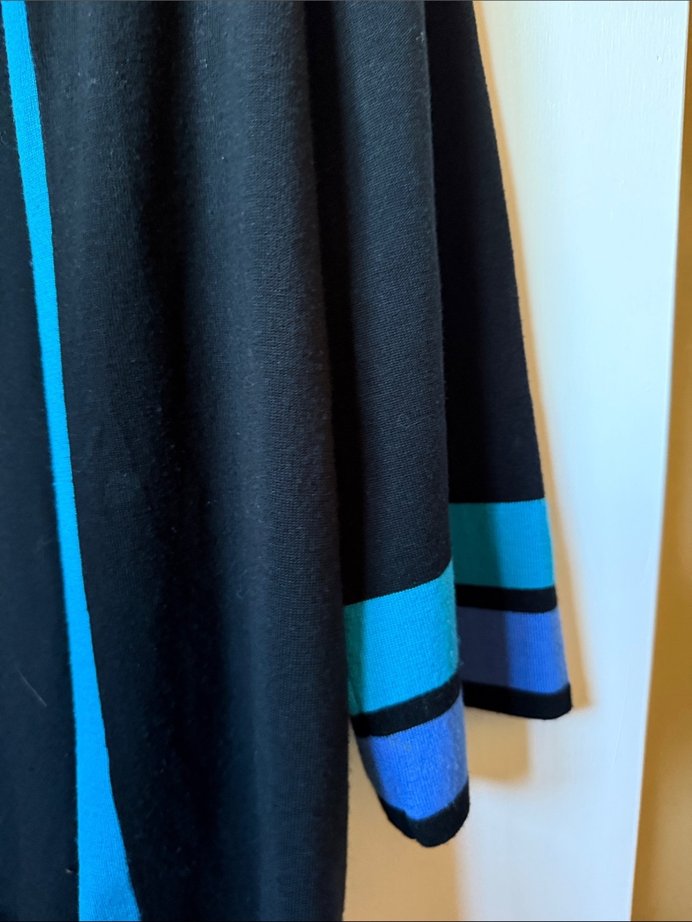 Bob Mackie Sweater - Wearable Art full-zip colorblock cardigan jacket - Picture 4 of 9